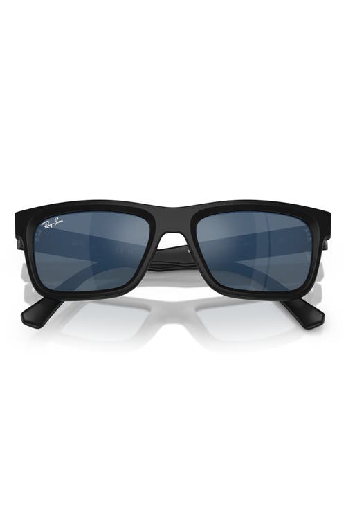 Shop Ray Ban Ray-ban Kids' 49mm Rectangular Sunglasses In Matte Black