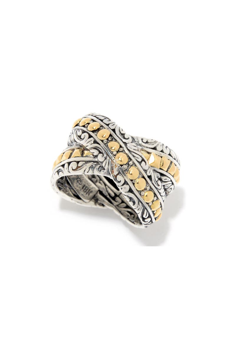 Crisscross Ring, Main, color, SILVER AND GOLD