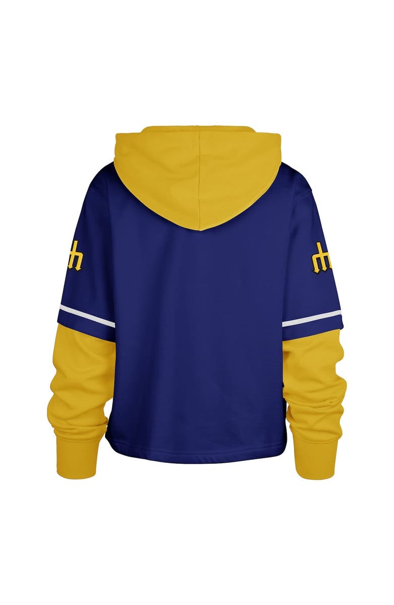 '47 Women's '47  Royal Seattle Mariners City Connect Shortstop Cropped Pullover Hoodie, Alternate, color, 