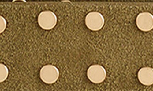 Madewell Flat Studded Western Suede Belt In Gold