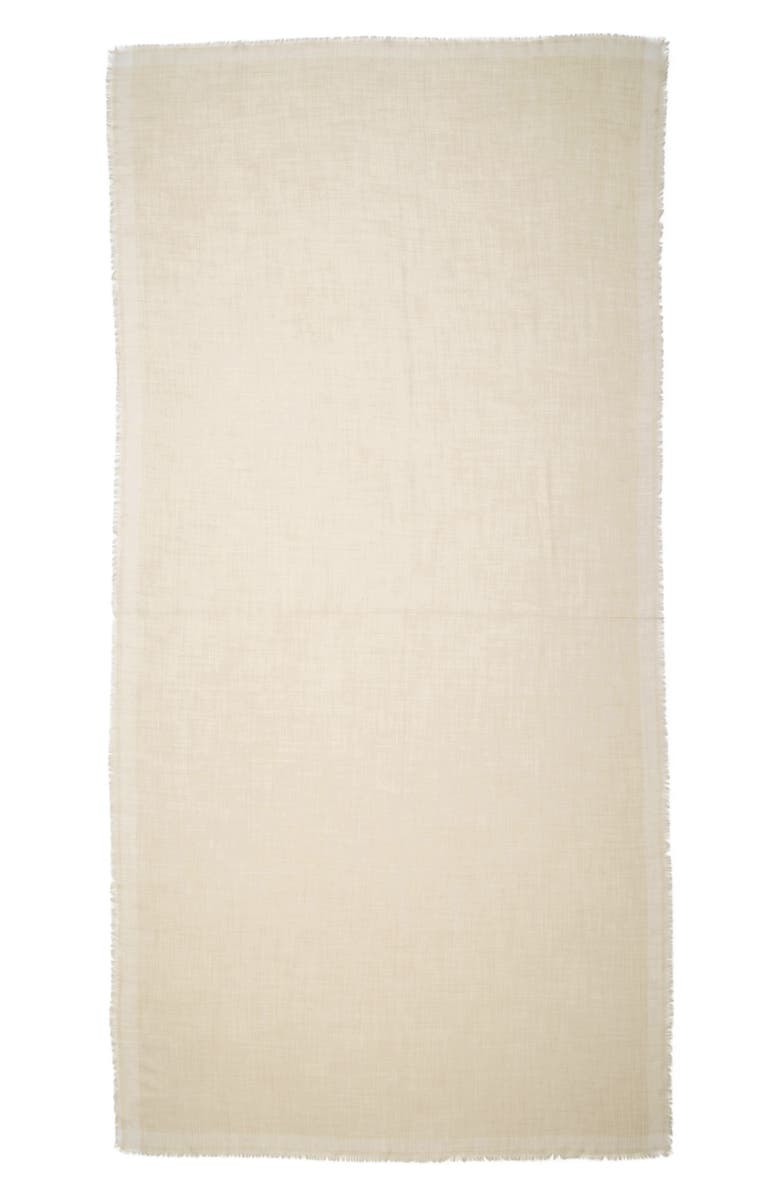 Vince Border Stripe Cashmere Scarf, Alternate, color,