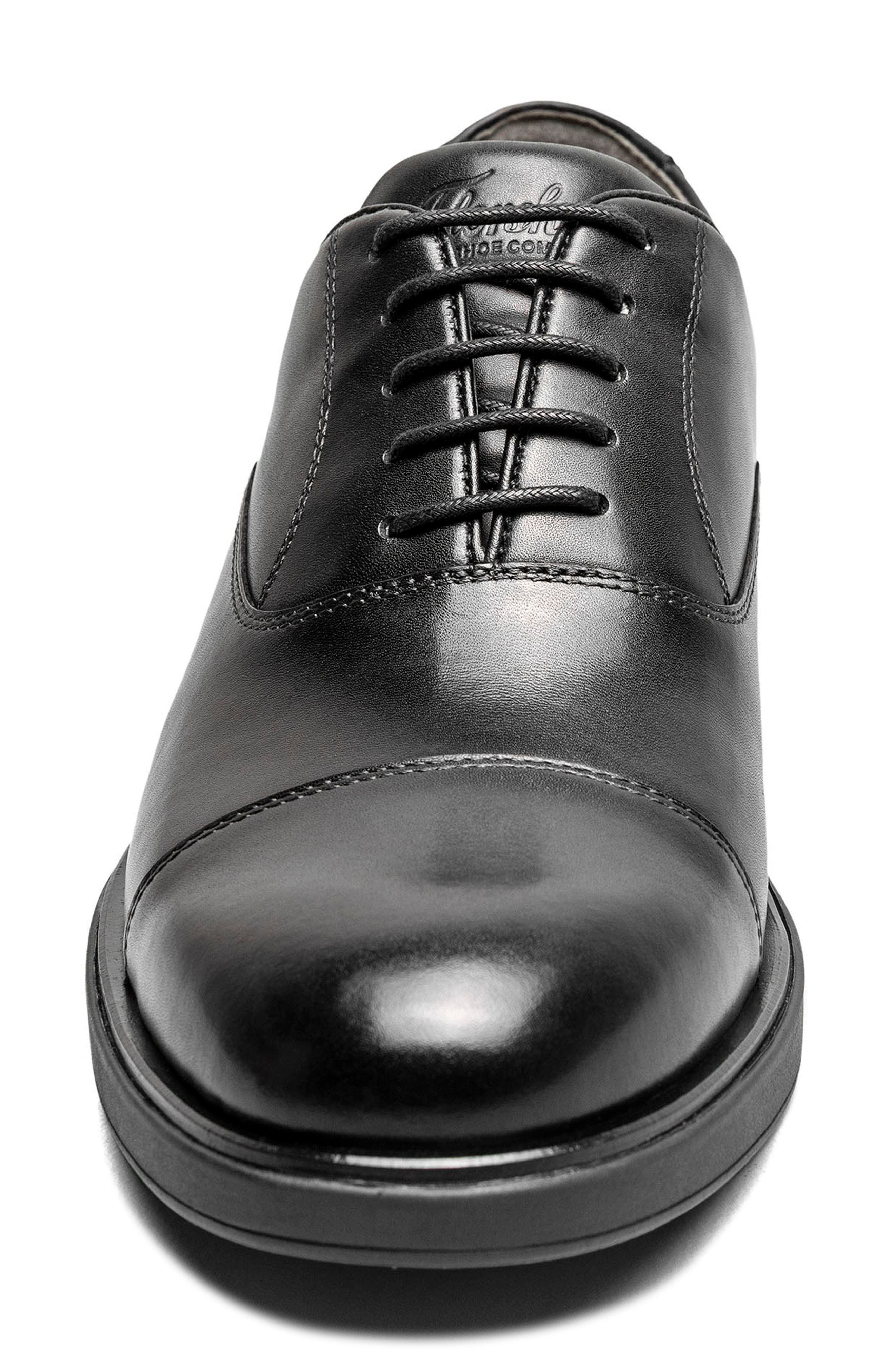 Avenue Leather Cap Toe Oxford, Alternate, color, BLACK