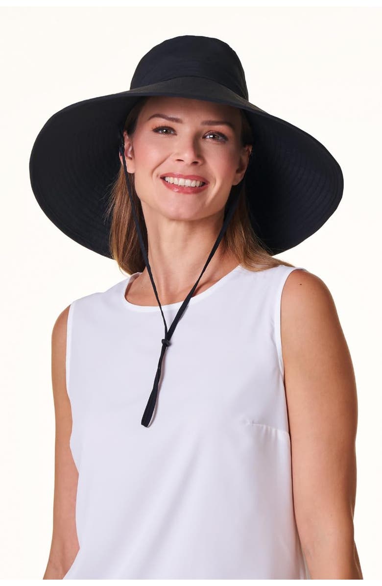 Coolibar Women's Travel Hat - UPF 50+ Sun Protection - Cyd, Alternate, color, Black