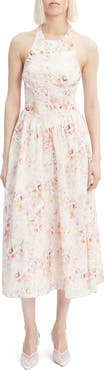 Bardot Kylen Ramie Halter Midi Dress