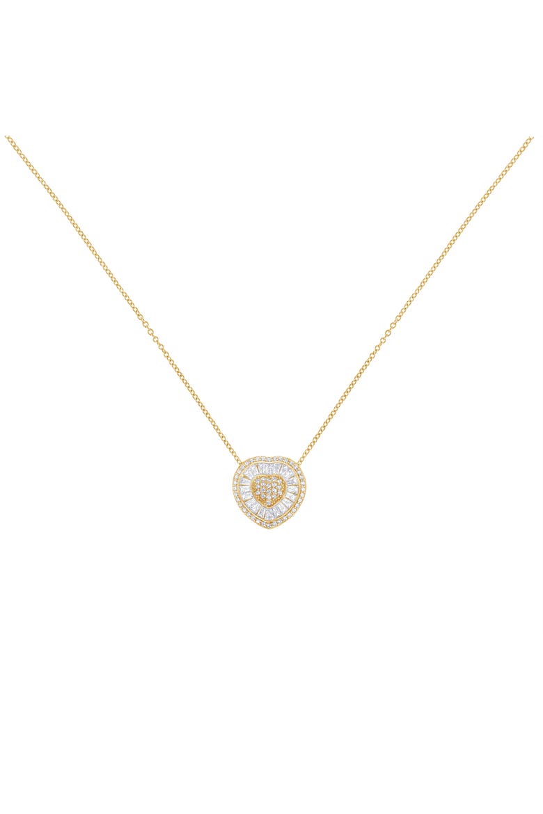 10KT Yellow Gold Diamond Heart Pendant Necklace, Alternate, color, Yellow