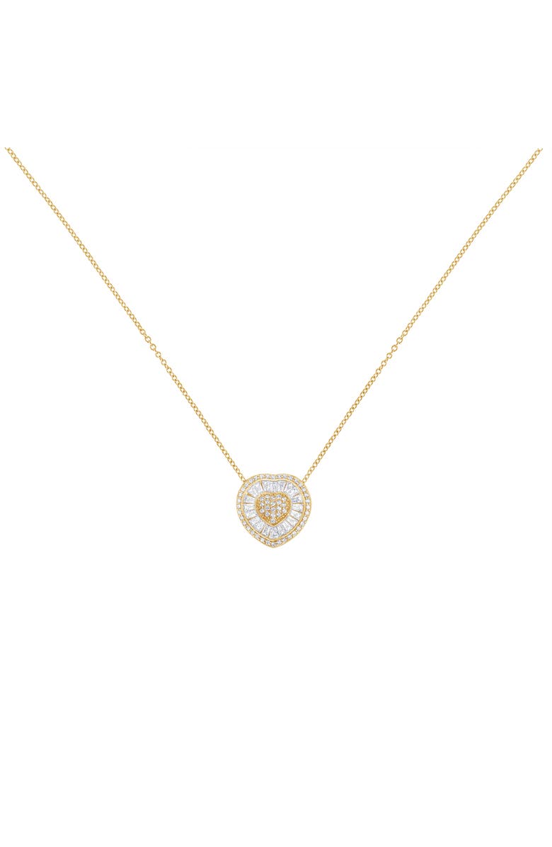 Haus of Brilliance 10KT Yellow Gold Diamond Heart Pendant Necklace, Alternate, color, Yellow