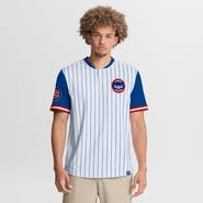 FANATICS Men's Fanatics White/Royal Chicago Cubs Pinstripe Walk Off Shirt
