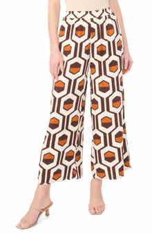 Halogen® Geo Print Wide Leg Pants