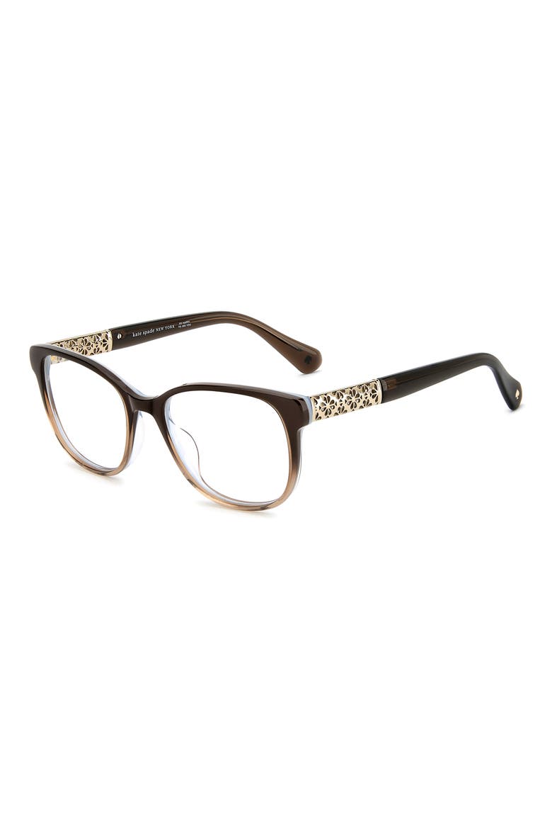 lyssa 51mm square optical glasses, Alternate, color, BROWN