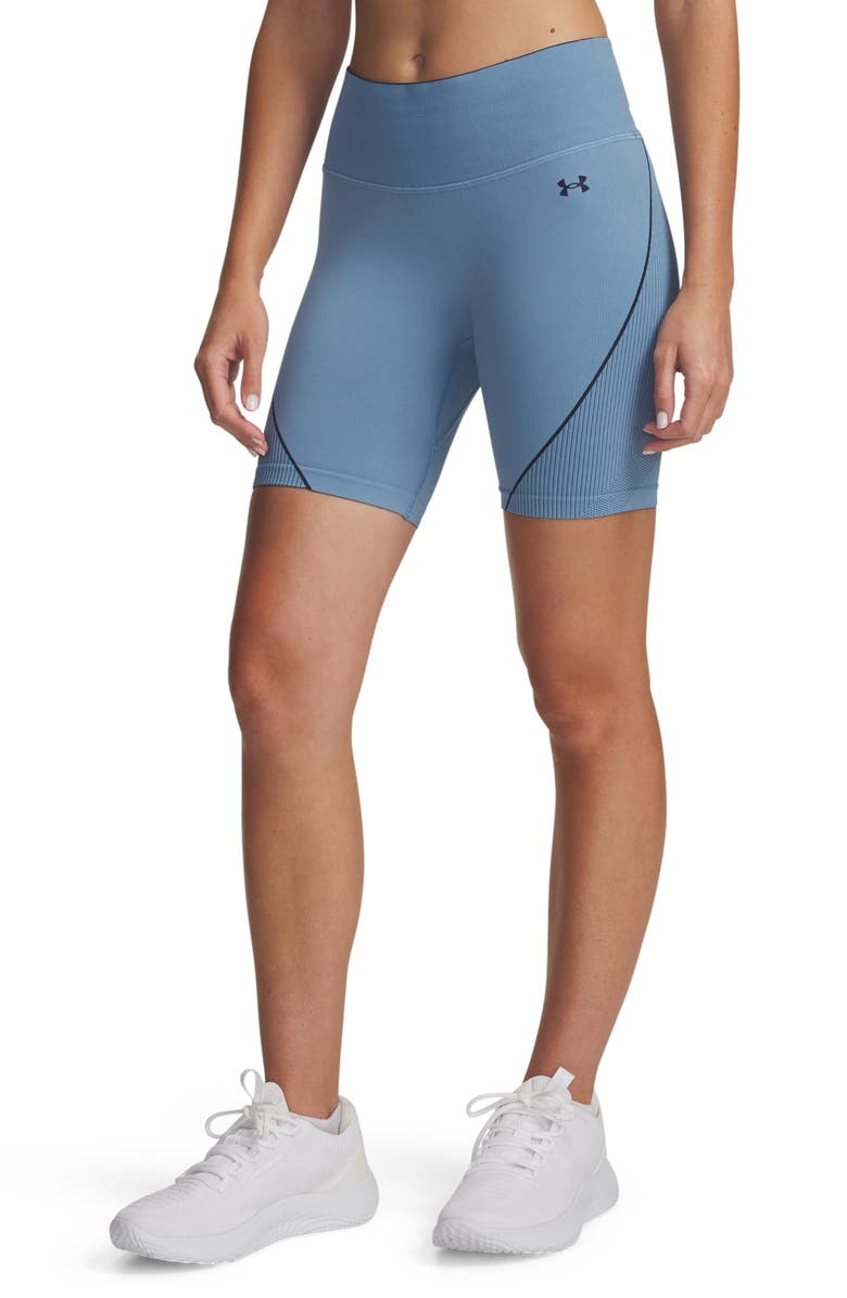 Under Armour Vanish Seamless Bike Shorts, Main, color, Blue / Navy / Washed Navy
