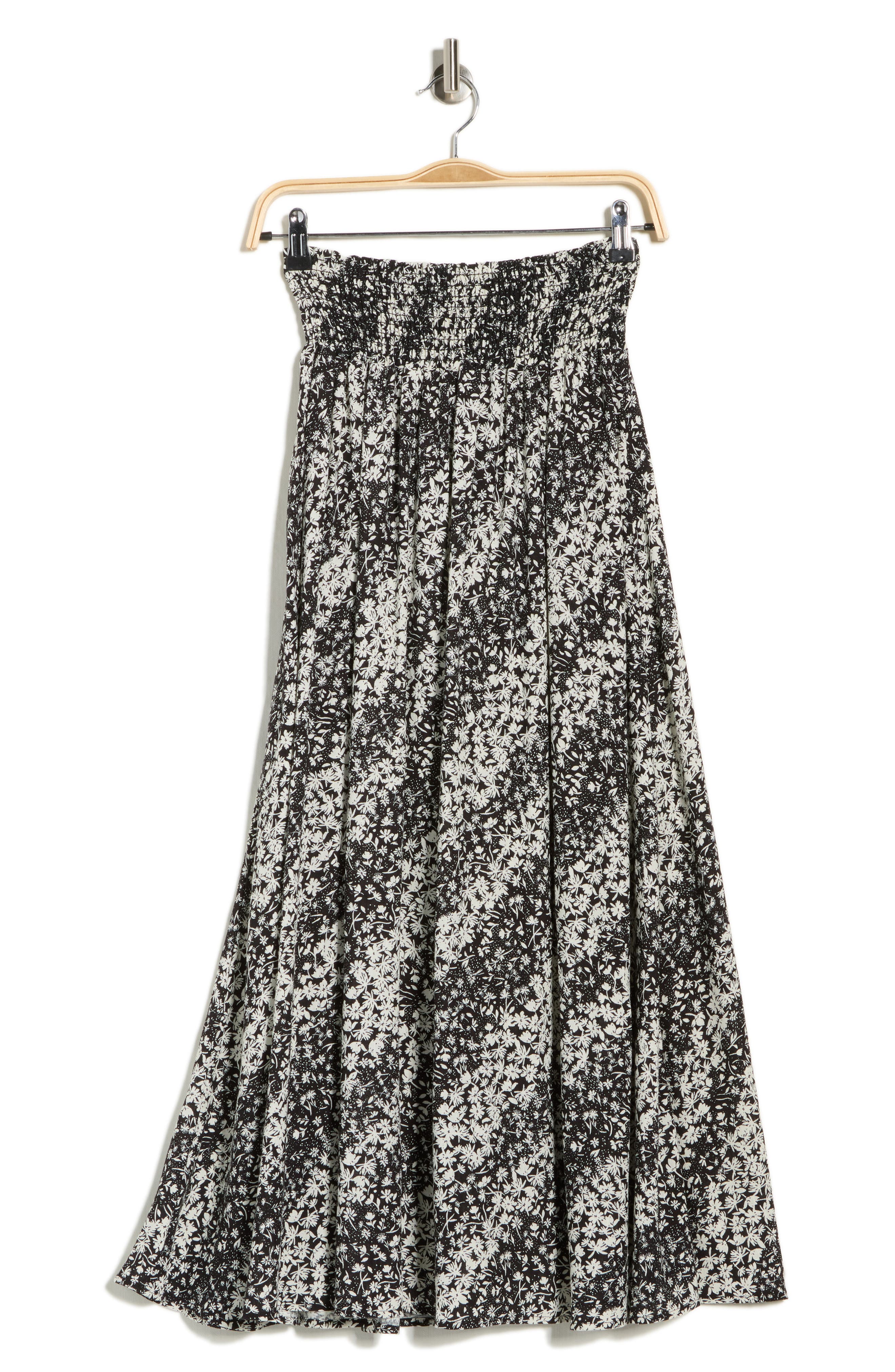 Renee C Smocked Waist Midi Skirt