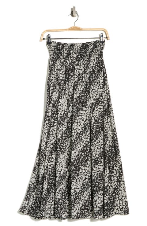 Smocked Waist Midi Skirt