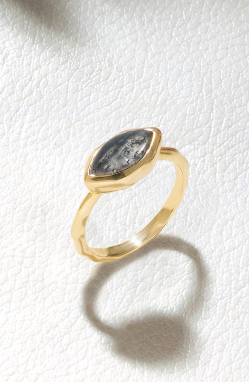 Ys Gems Marquis Stone Ring In Gold