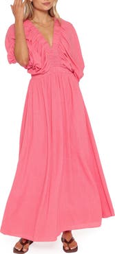 Petal & Pup Gianna Puff Sleeve Maxi Dress