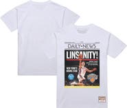 Mitchell & Ness Men's Mitchell & Ness Jeremy Lin White New York Knicks Newspaper T-Shirt