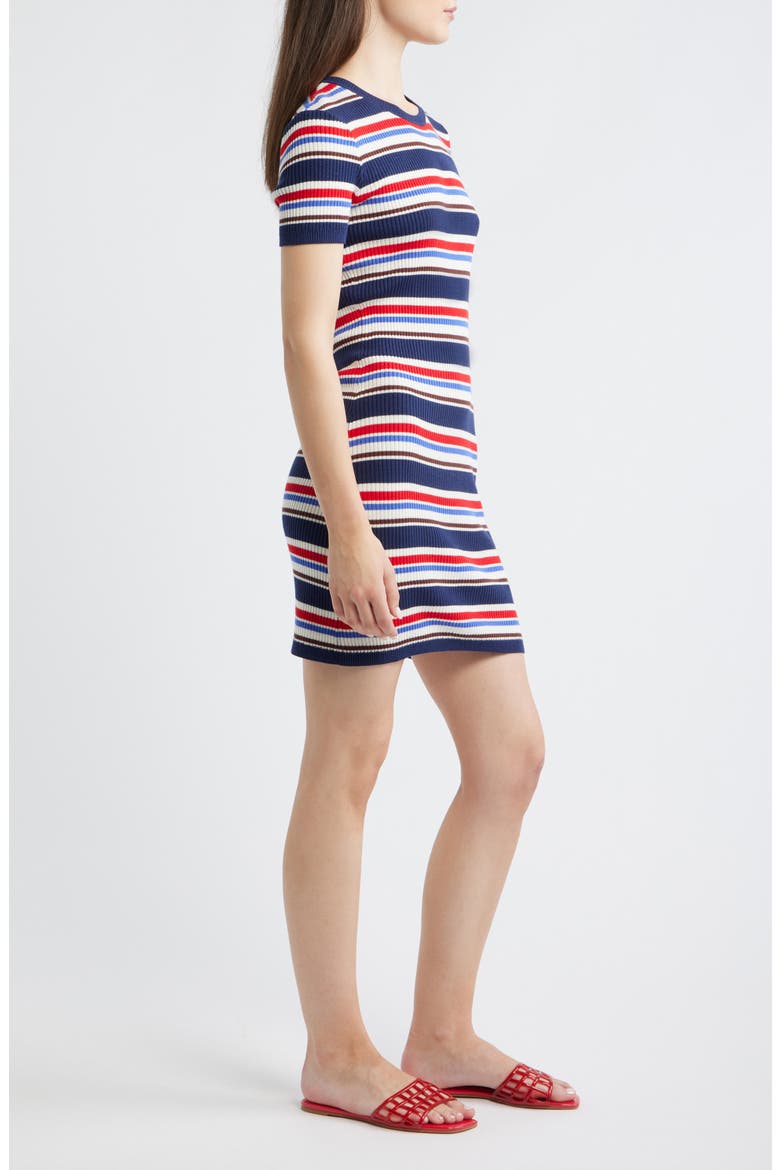 Stripe Rib Minidress, Alternate, color, SEASIDE STRIPE