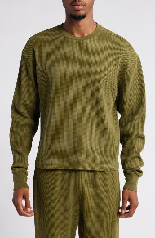 Elwood Thermal Long Sleeve T-Shirt in Vintage Olive 