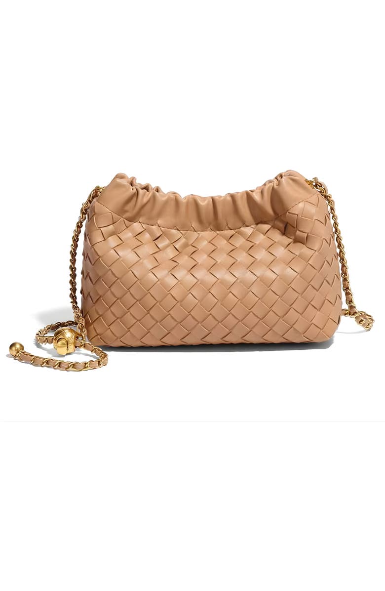 MacRae & Co. Woven Faux Leather Pouch, Alternate, color, Camel