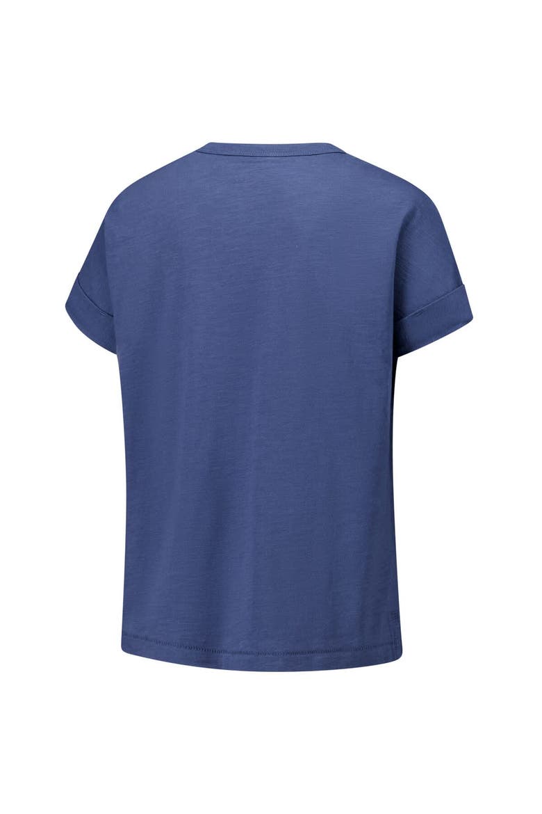 Women's League Collegiate Wear Navy North Carolina Tar Heels Slub Rolled Cuff T-Shirt, Alternate, color, Navy