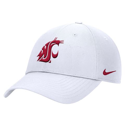 Men's Nike  White Washington State Cougars 2025 On-Field Club Performance Adjustable Hat