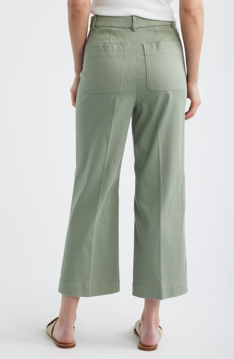 SPANX<sup>®</sup> Easy Flare Crop Cotton Blend Pants, Alternate, color, Sage Brush