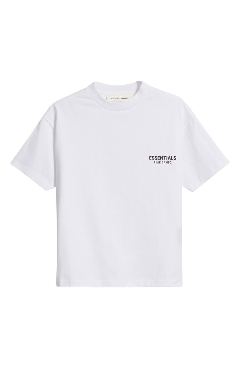 Fear of God Essentials Kids' Classic Cotton Logo T-Shirt, Main, color, Bright White