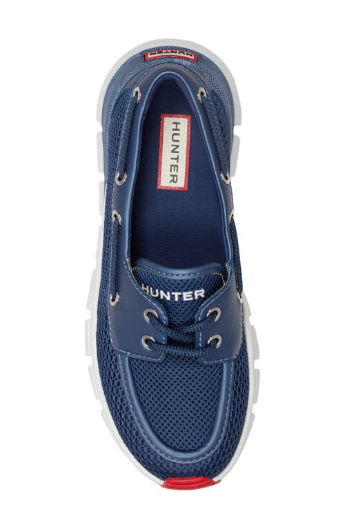 Hunter Sasa Boat Shoe In Blue