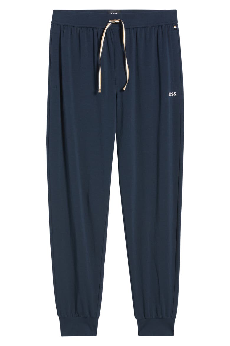 Unique Stretch Cotton Pajama Joggers, Alternate, color, DARK BLUE