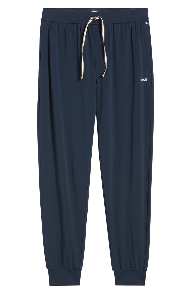 BOSS Unique Stretch Cotton Pajama Joggers, Alternate, color, Dark Blue
