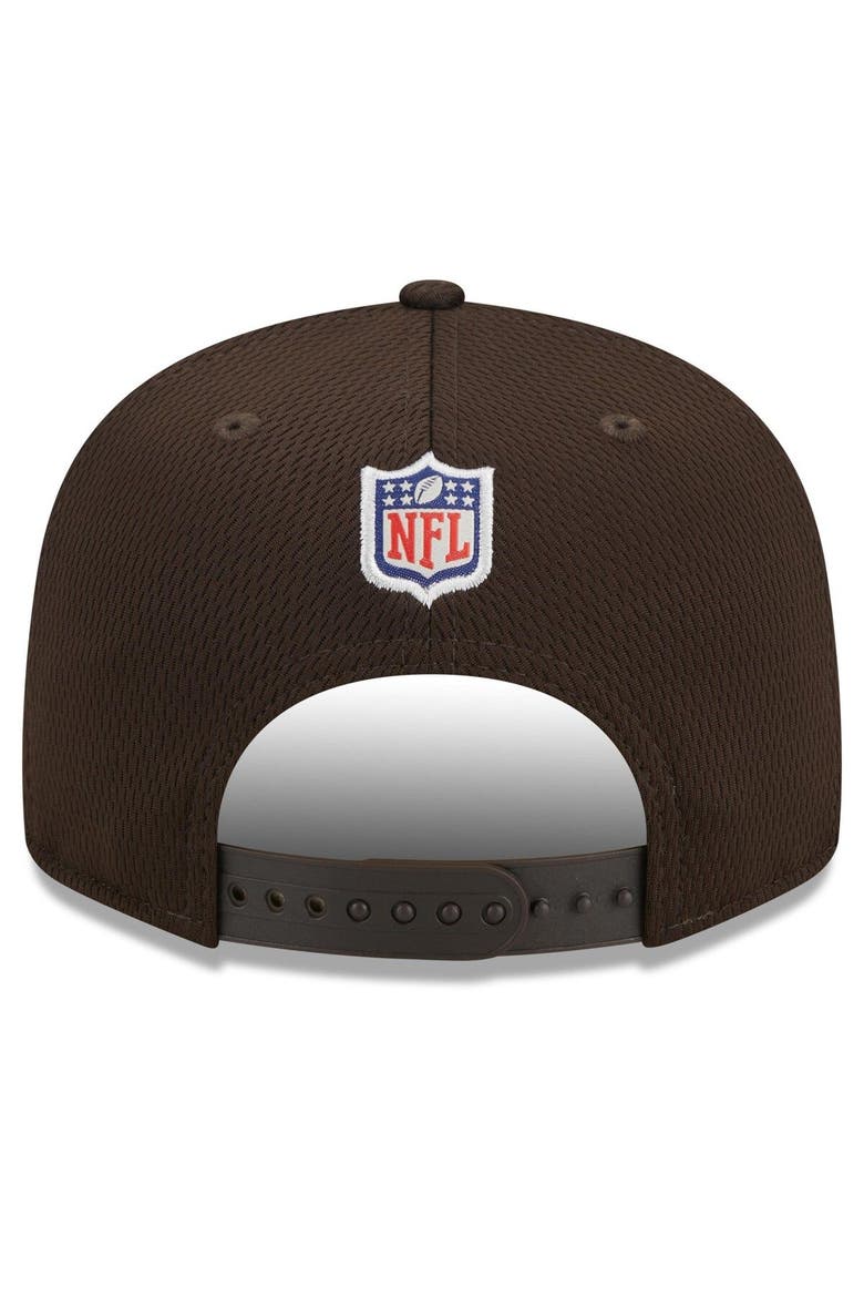 Men's New Era Brown Cleveland Browns 2023 NFL Training Camp 9FIFTY Snapback Hat, Alternate, color, Brown