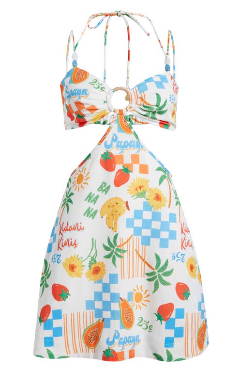 Kulani Kinis Beaded Crinkle Crepe Cover-up Sundress In Suncatcher