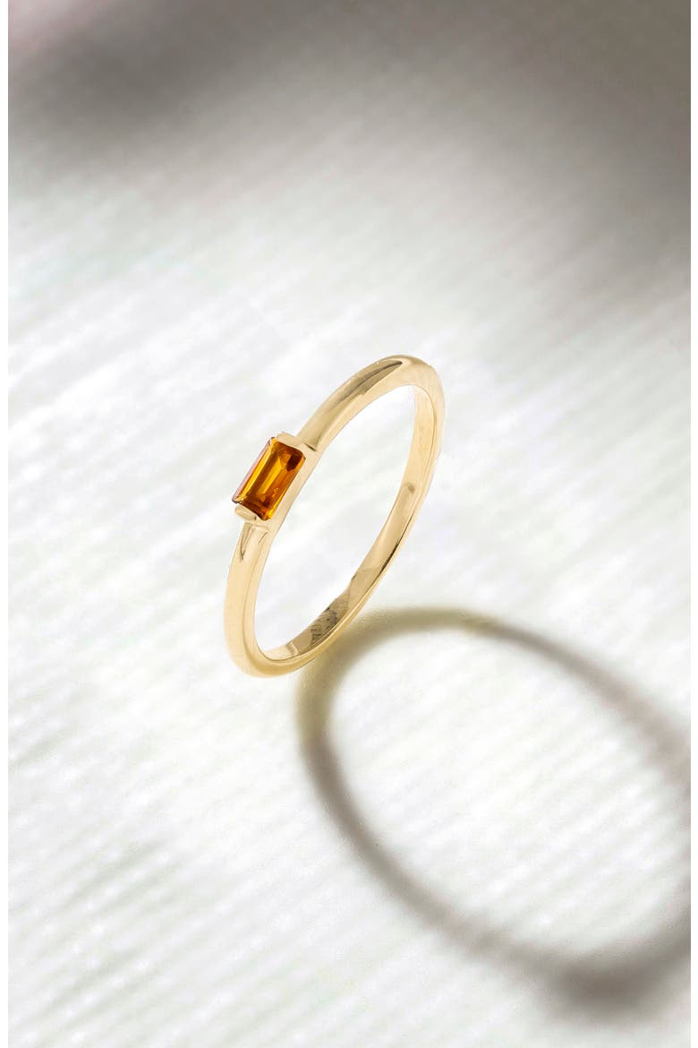 Baguette Gemstone Ring, Alternate, color, YELLOW