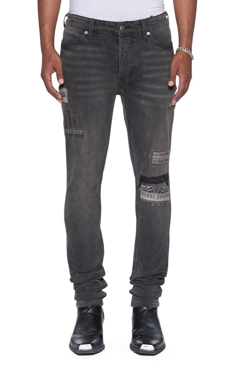 Wan Winkle Graphite Racer Jeans, Main, color, CHARCOAL