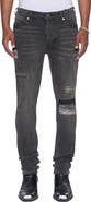 Ksubi Van Winkle Graphite Racer Mid Rise Skinny Jeans