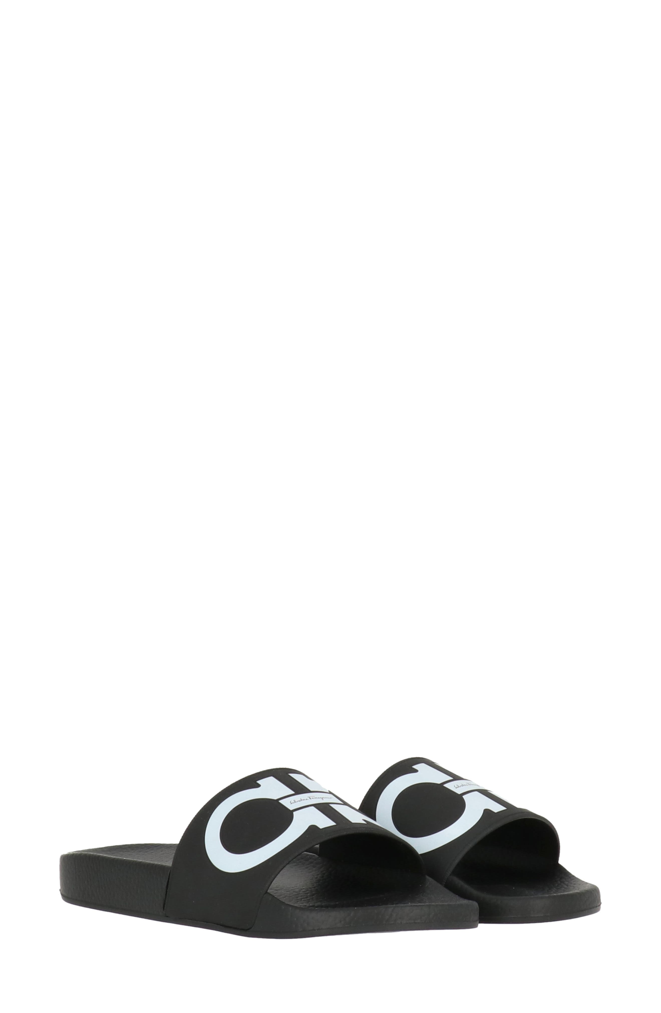 FERRAGAMO Gancini Groove Slide Sandal, Main, color, 