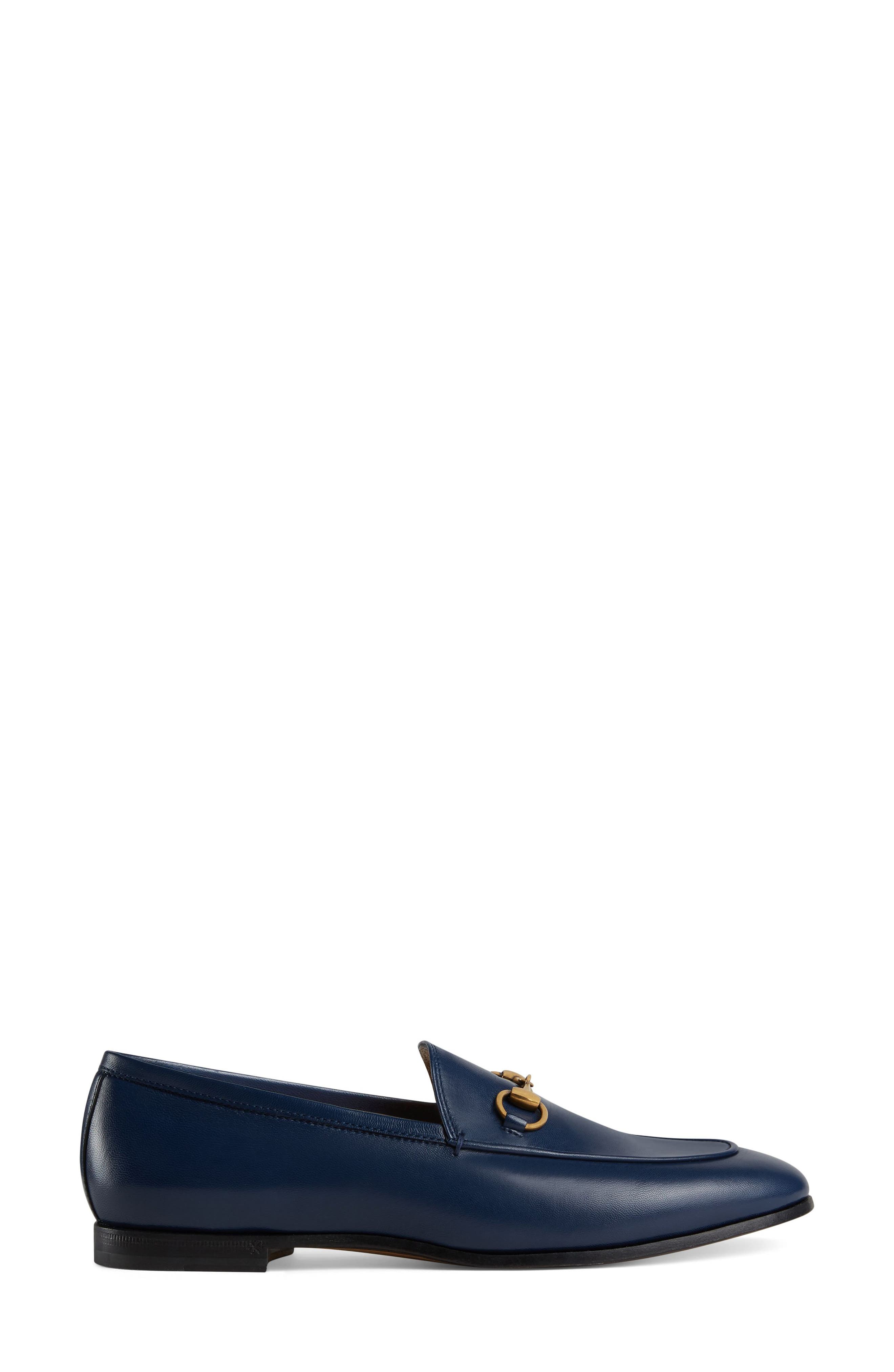 Gucci Jordaan Bit Loafer, Alternate, color, Blue Agata