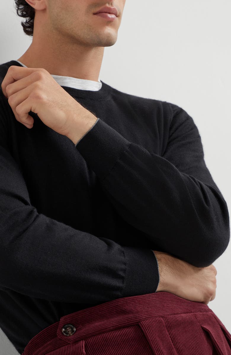 Brunello Cucinelli Lightweight sweater, Alternate, color, Black