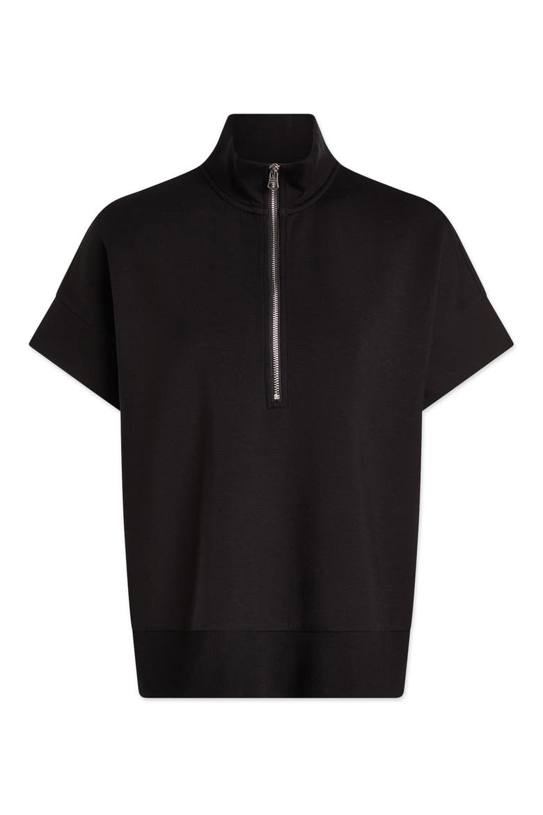 Ritchie Short Sleeve Half Zip, Alternate, color, BLACK