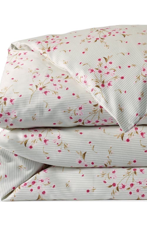 Lands' End 700 Thread Count Luxe Sateen Egyptian Cotton No Iron Bed Pillow Sham In Pale Petal Snow Drop Floral