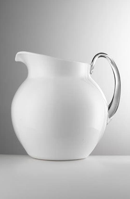 Mario Luca Giusti Acrylic Palla Glazed Pitcher In White