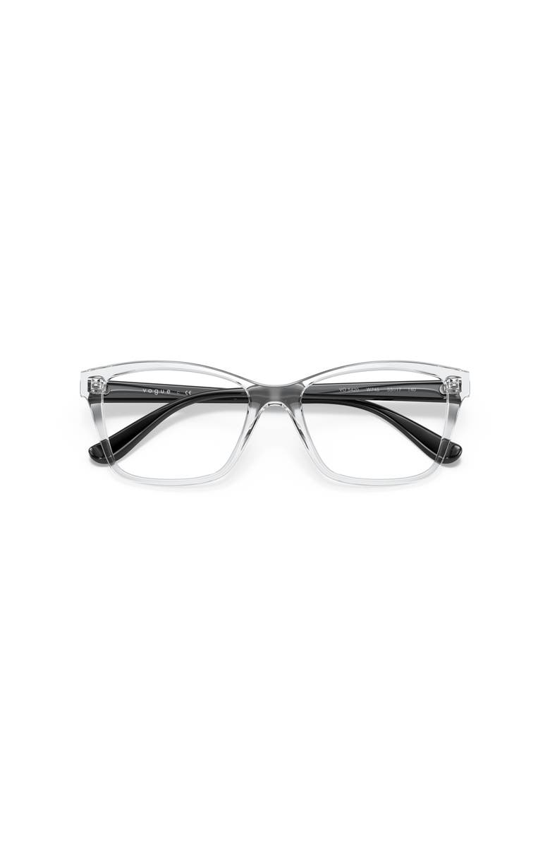 Vogue Eyewear 51mm Rectangle optical glasses, Alternate, color, Transparent