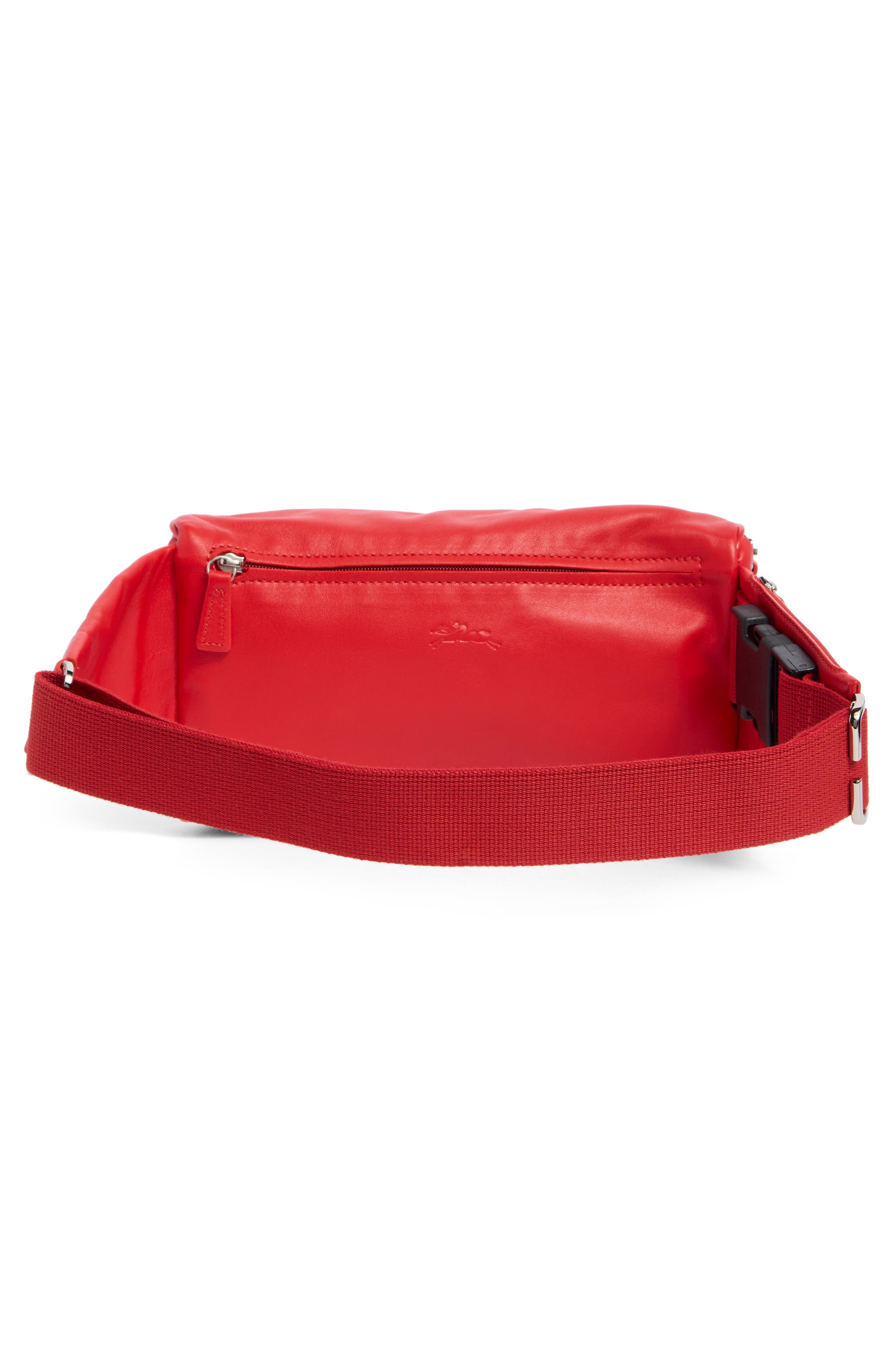 Longchamp Parisis Leather Belt Bag, Alternate, color, Vermillion