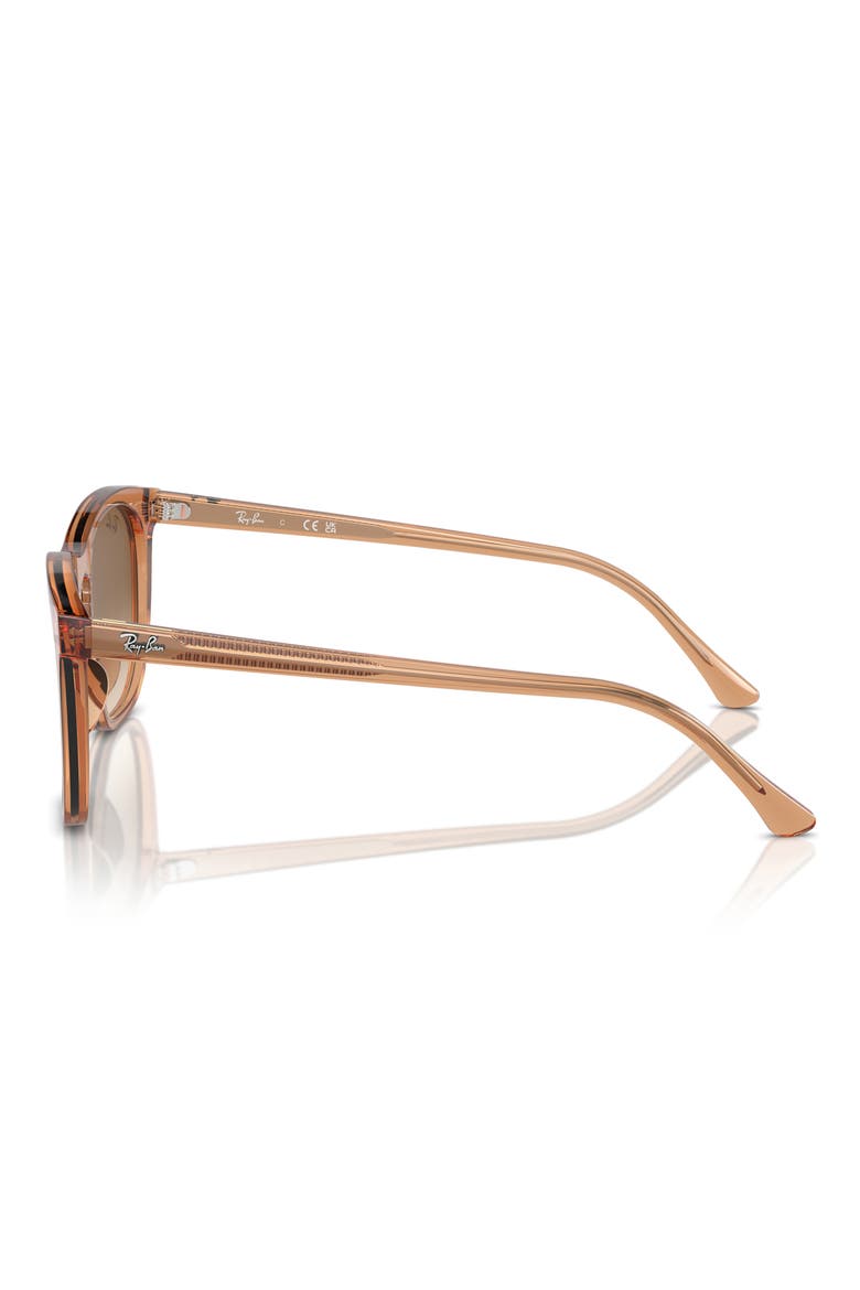 53mm Gradient Square Sunglasses, Alternate, color, BLUSH TRANSPARENT