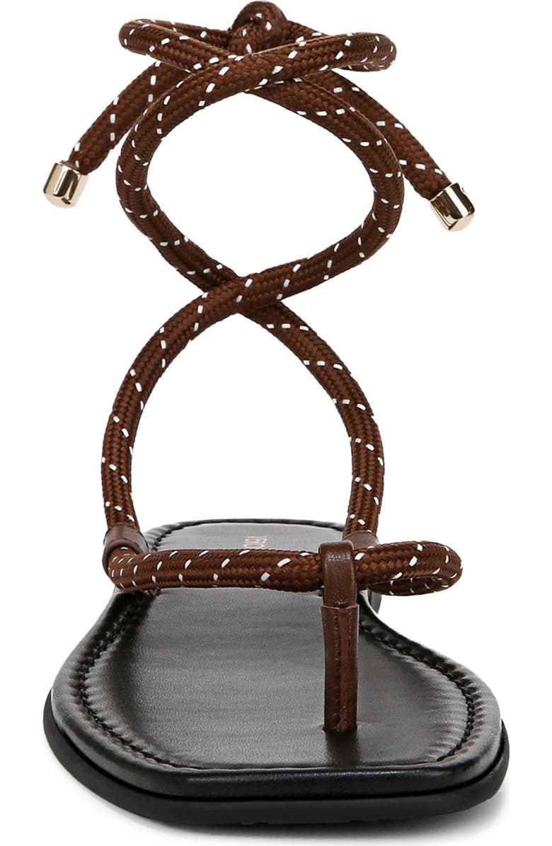 Veronica Beard Carmina Ankle Wrap Sandal, Alternate, color, Cedar/ Coconut