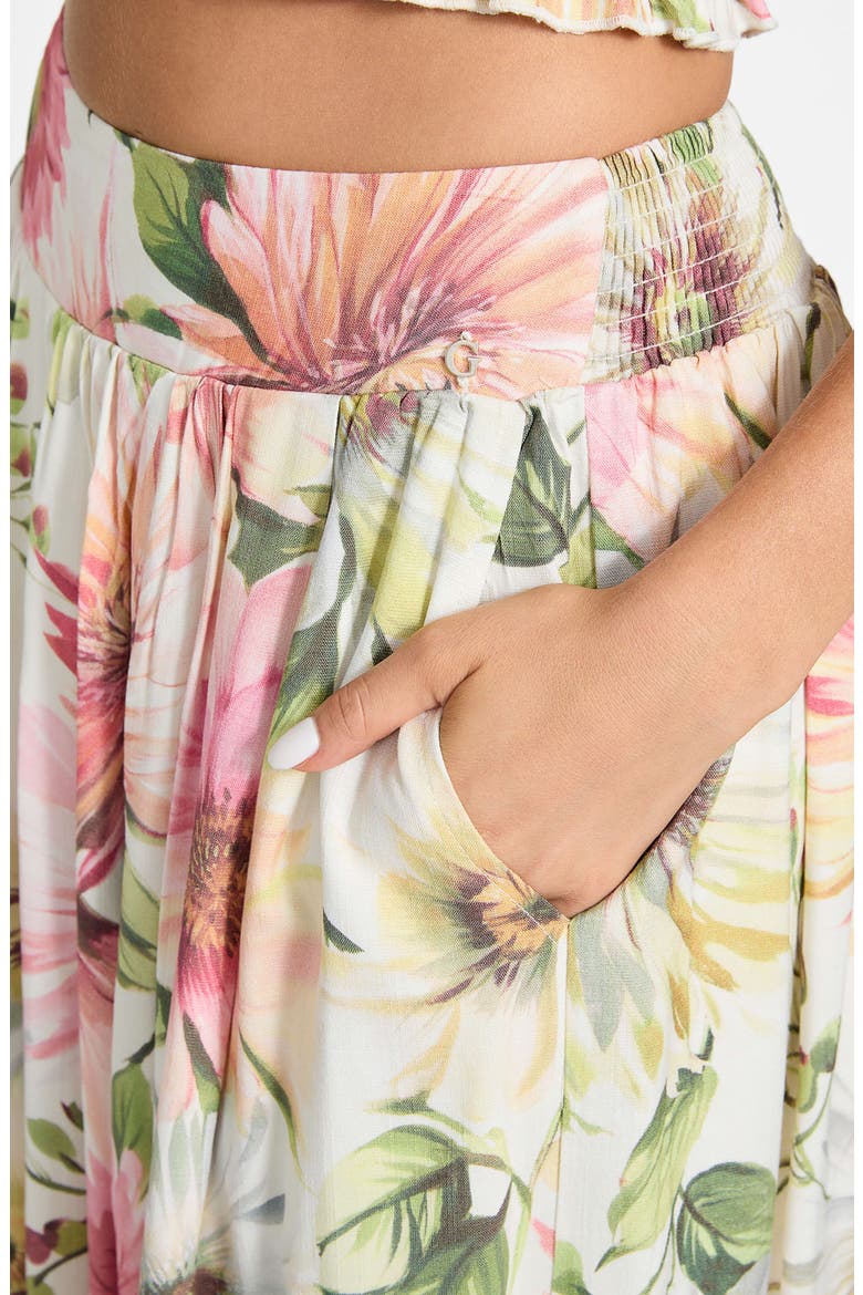 Elodie Flare Midi Skirt, Alternate, color, PAINTED DAISIES PRINT