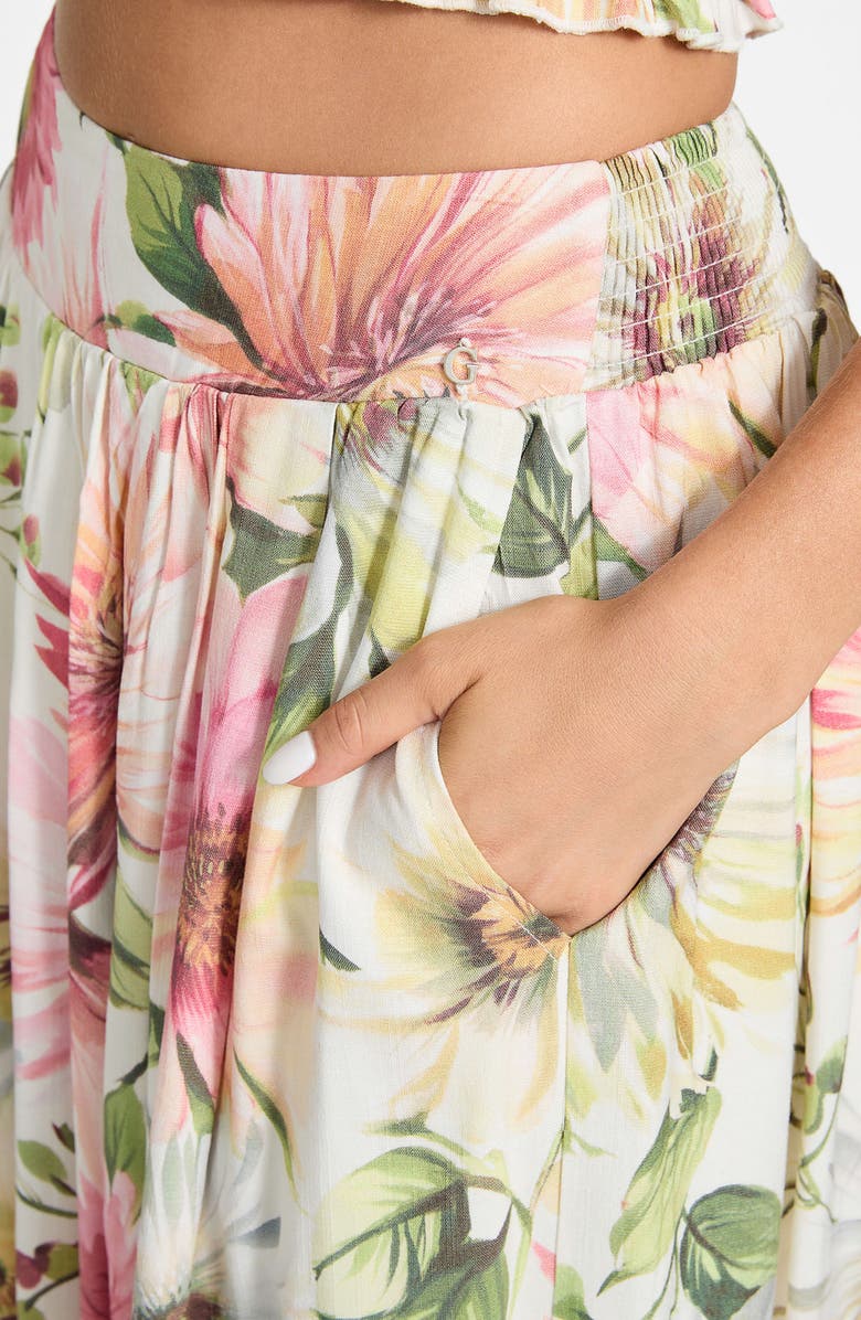 GUESS Elodie Flare Midi Skirt, Alternate, color,