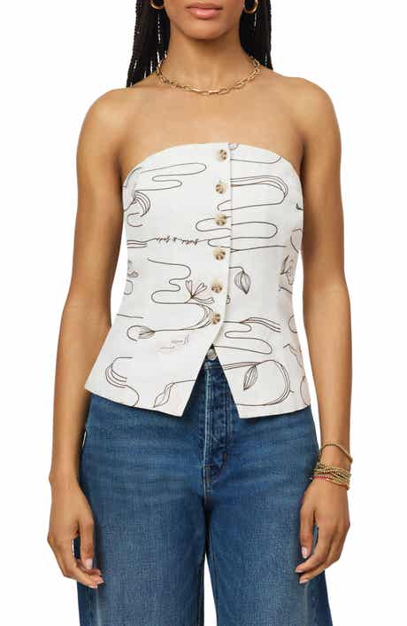 Scotch & Soda Strapless Button Vest