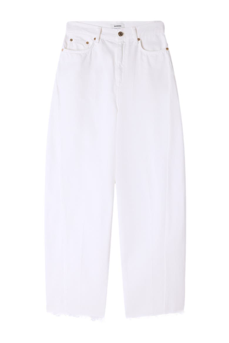 Barrel jeans, Alternate, color, White