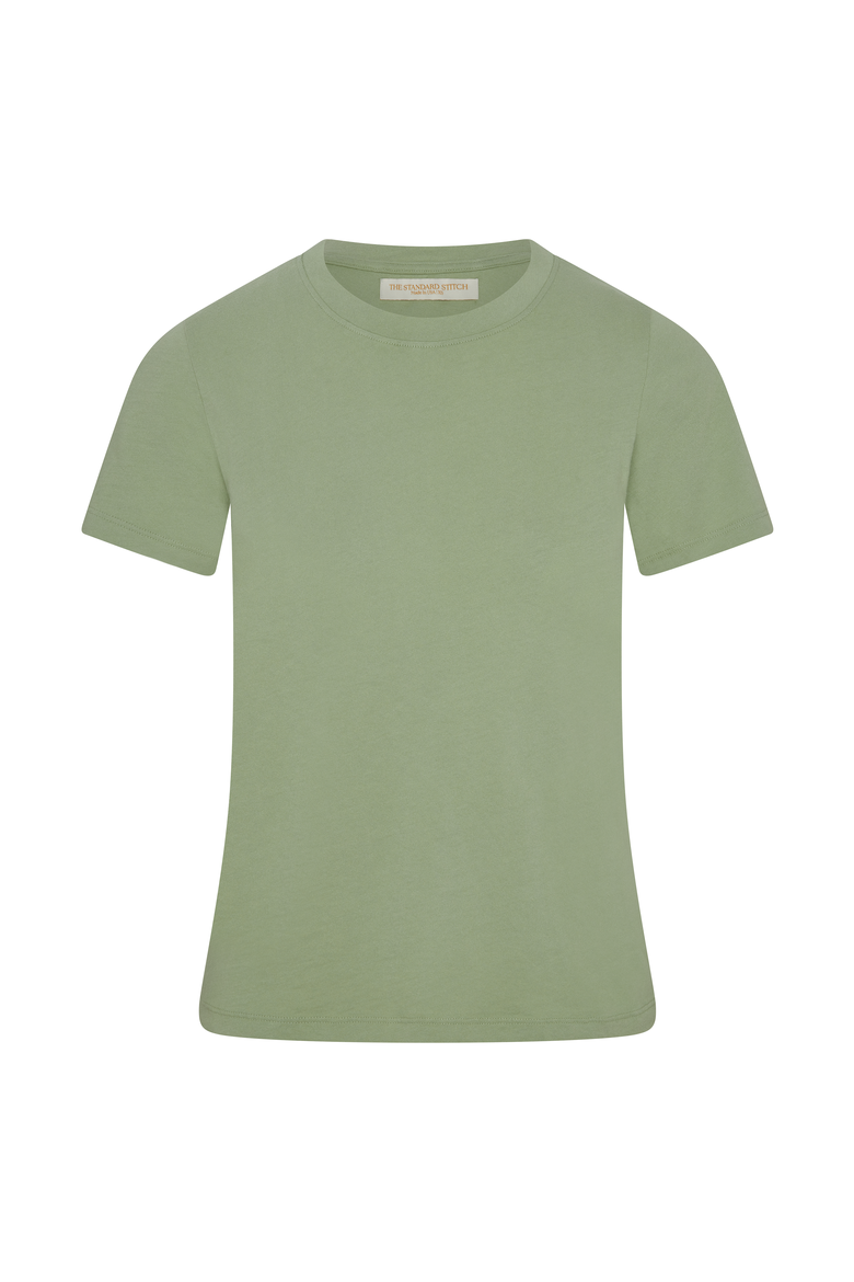 The Organic Cotton Crew Tee, Alternate, color, Matcha