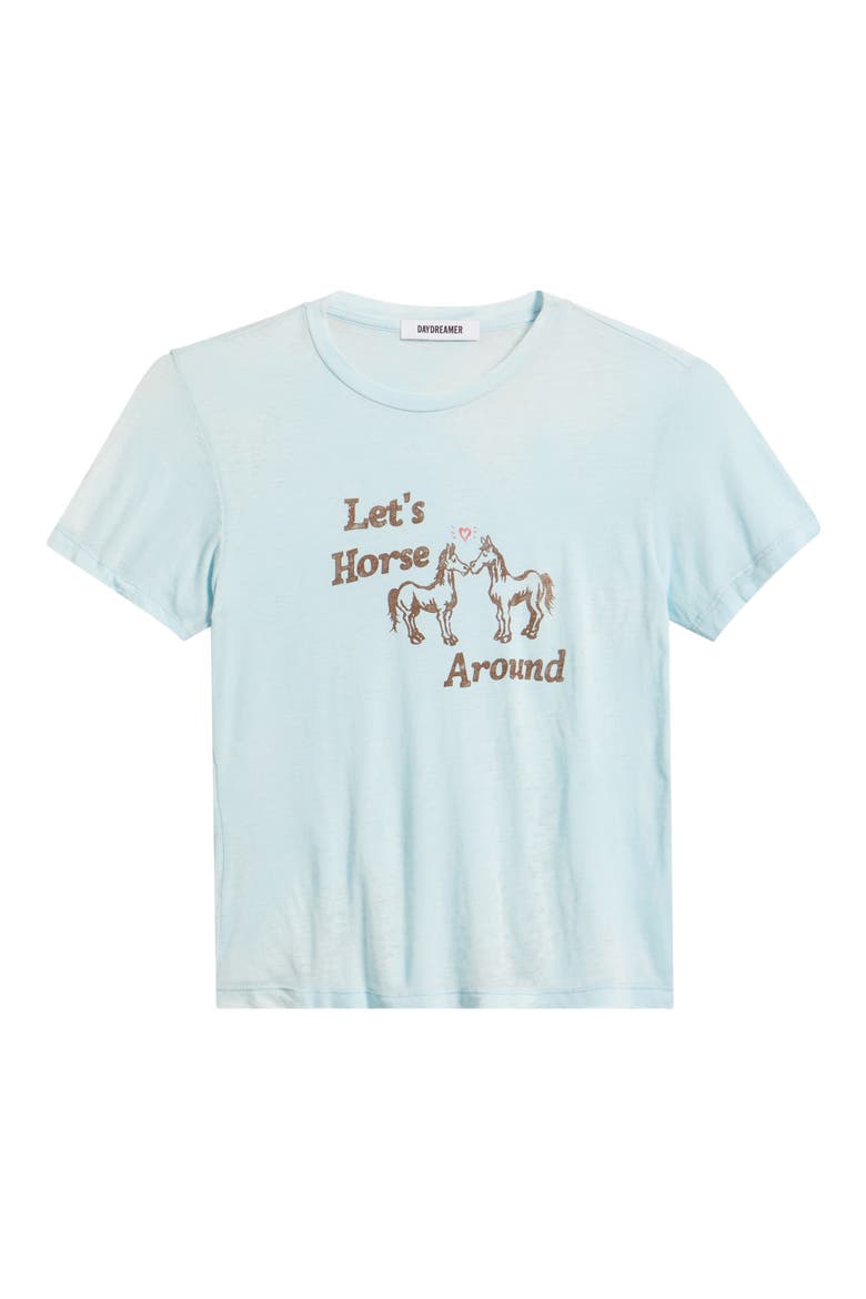 Let's Horse Around Burnout Graphic T-Shirt, Alternate, color, BLUE